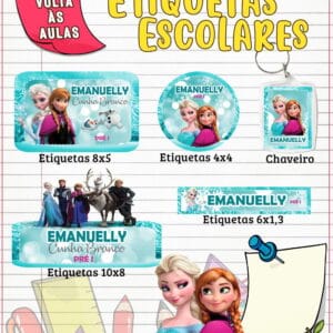 Etiqueta Escolar Frozen