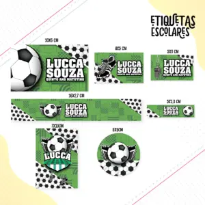 Etiqueta Escolar Futebol