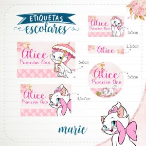 Etiqueta Escolar Gatinha Marie