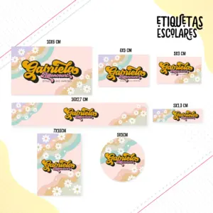 Etiqueta Escolar Groovy
