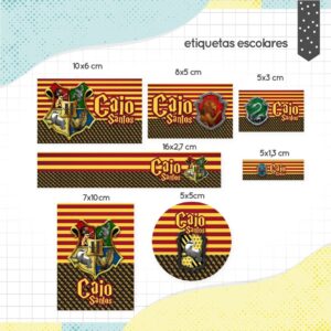 Etiqueta Escolar Harry Potter