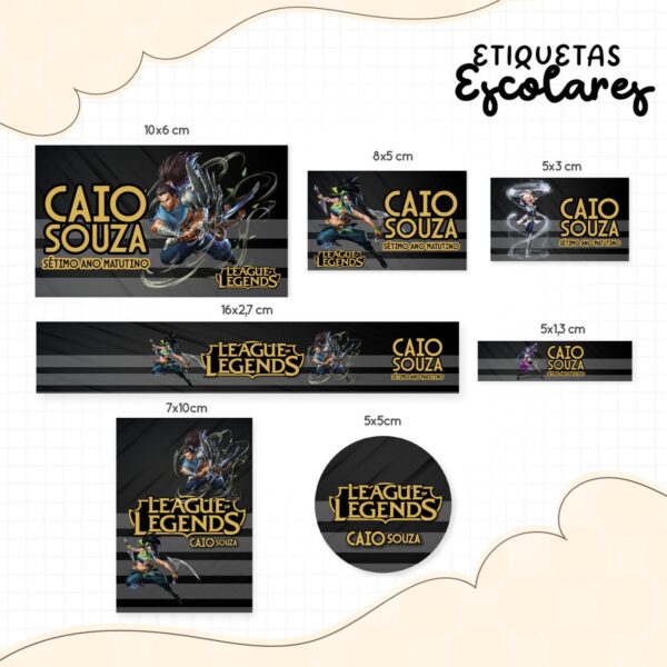 Etiqueta Escolar League Of Legends