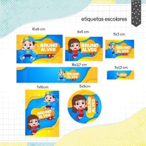 Etiqueta Escolar Luccas e Gigi