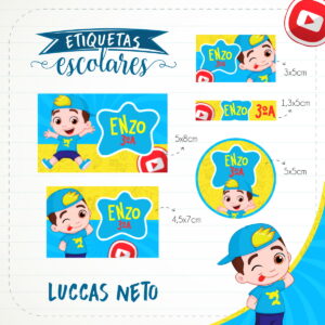 Etiqueta Escolar Luccas Neto- Arquivo Digital 29 Etiqueta Escolar Luccas Neto- Arquivo Digital