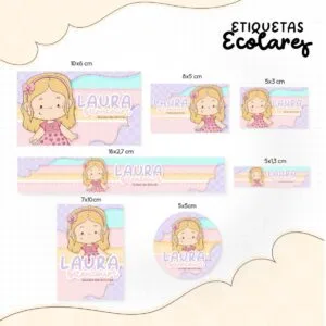 Etiqueta Escolar Menininha Loira 23 Etiqueta Escolar Menininha Loira