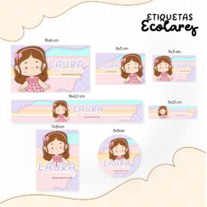Etiqueta Escolar Menininha Morena