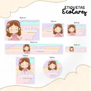 Etiqueta Escolar Menininha Morena 29 Etiqueta Escolar Menininha Morena