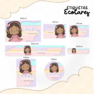 Etiqueta Escolar Menininha Negra - Arquivo Digital 17 Etiqueta Escolar Menininha Negra - Arquivo Digital
