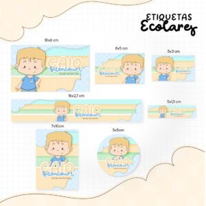 Etiqueta Escolar Menininho Loiro