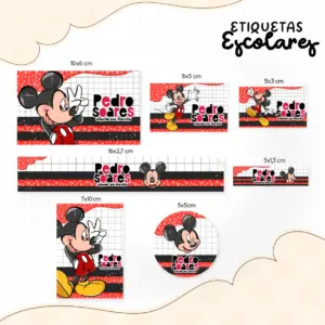 Etiqueta Escolar Mickey