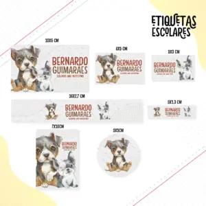 Etiqueta Escolar Pet Boy
