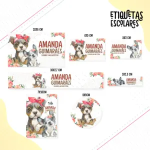 Etiqueta Escolar Pet Girl