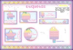 Etiqueta Escolar Pop It Menina
