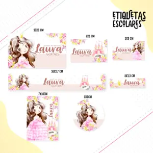 Etiqueta Escolar Princesa 15 Etiqueta Escolar Princesa