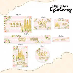 Etiqueta Escolar Princesa 19 Etiqueta Escolar Princesa