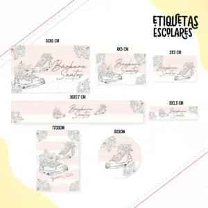 Etiqueta Escolar Sneaker Girl 20 Etiqueta Escolar Sneaker Girl