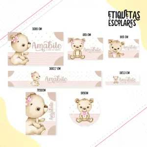 Etiqueta Escolar Ursinha