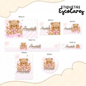 Etiqueta Escolar Ursinha - Arquivo Digital 25 Etiqueta Escolar Ursinha - Arquivo Digital