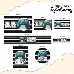 Etiqueta Escolar Video Game