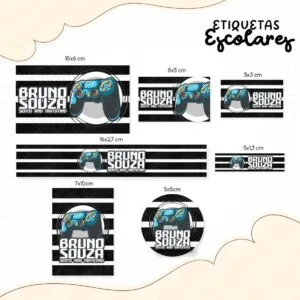 Etiqueta Escolar Video Game 5 Etiqueta Escolar Video Game