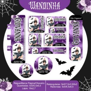 Etiqueta Escolar Wandinha Addams