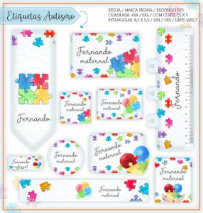 Etiquetas Escolares Autismo - Arquivo Digital