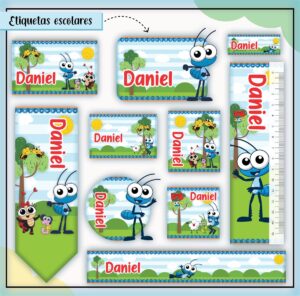 Etiquetas Escolares Bob Zoom - Arquivo Digital