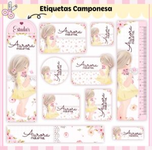 Etiquetas Escolares Camponesa - Arquivo Digital