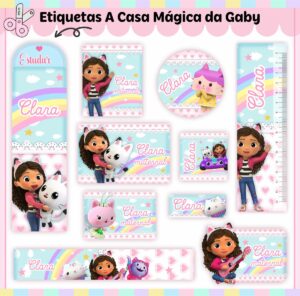 Etiquetas Escolares Casa Mágica da Gaby - Arquivo Digital