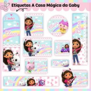 Etiquetas Escolares Casa Mágica da Gaby - Arquivo Digital 13 Etiquetas Escolares Casa Mágica da Gaby - Arquivo Digital