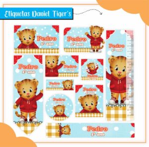 Etiquetas Escolares Daniel Tigers - Arquivo Digital