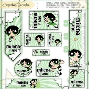 Etiquetas Escolares Docinho - Arquivo Digital 8 Etiquetas Escolares Docinho - Arquivo Digital