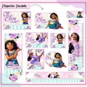 Etiquetas Escolares Encanto - Arquivo Digital 11 Etiquetas Escolares Encanto - Arquivo Digital