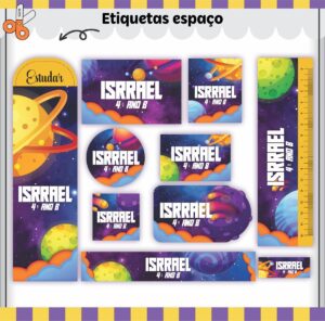 Etiquetas Escolares Espaço V2 - Arquivo Digital