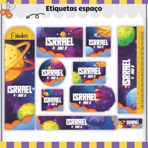 Etiquetas Escolares Espaço V2 - Arquivo Digital 23 Etiquetas Escolares Espaço V2 - Arquivo Digital