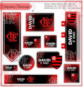 Etiquetas Escolares Flamengo - Arquivo Digital