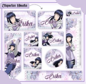 Etiquetas Escolares Hinata - Arquivo Digital