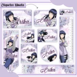 Etiquetas Escolares Hinata - Arquivo Digital 22 Etiquetas Escolares Hinata - Arquivo Digital