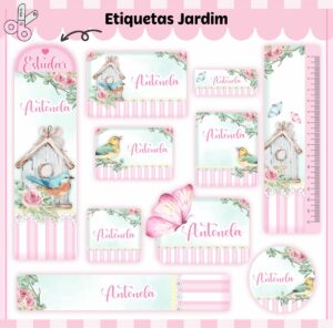 Etiquetas Escolares Jardim V2 - Arquivo Digital