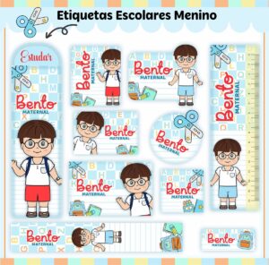 Etiquetas Escolares Kit Aluninhos - Arquivo Digital