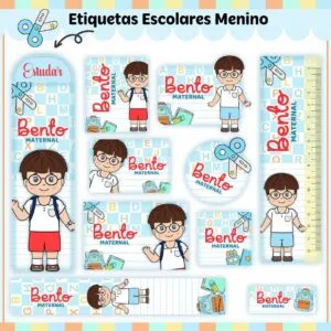Etiquetas Escolares Kit Aluninhos - Arquivo Digital