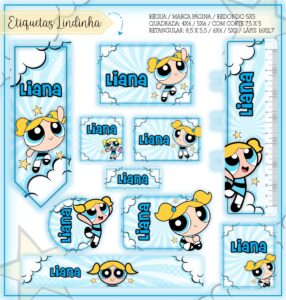 Etiquetas Escolares Lindinha - Arquivo Digital