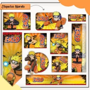 Etiquetas Escolares Naruto - Arquivo Digital 19 Etiquetas Escolares Naruto - Arquivo Digital