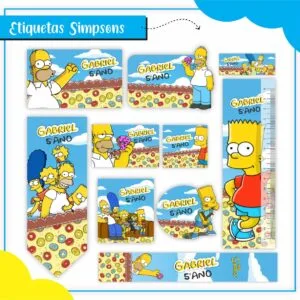 Etiquetas Escolares Os Simpsons - Arquivo Digital