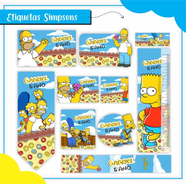 Etiquetas Escolares Os Simpsons - Arquivo Digital