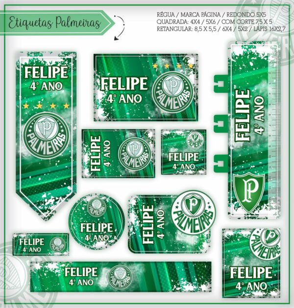 Etiquetas Escolares Palmeiras - Arquivo Digital