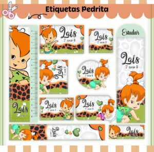 Etiquetas Escolares Pedrita - Arquivo Digital
