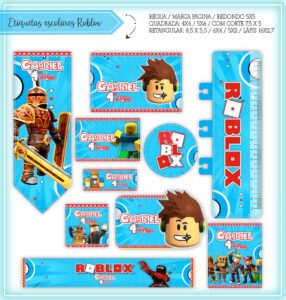 Etiquetas Escolares Roblox - Arquivo Digital