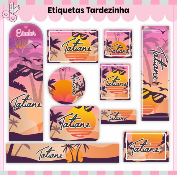 Etiquetas Escolares Tardezinha - Arquivo Digital