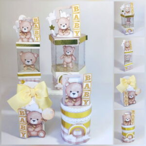 Festa Chá de Bebê Dourado Luxo - Studio e pdf